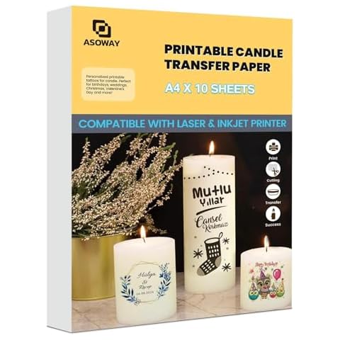 Papier transfert pour bougies Asoway Cover