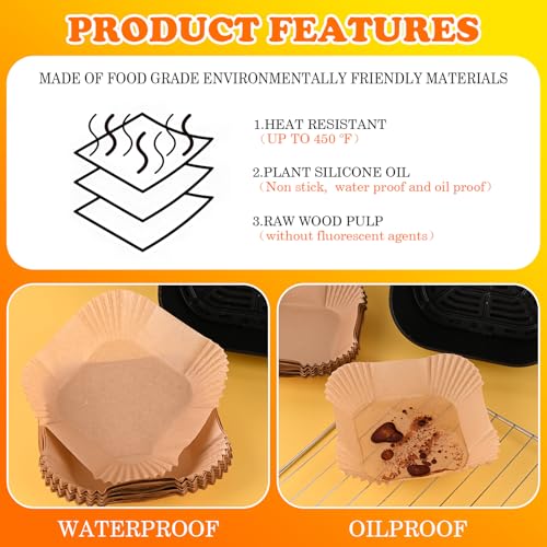 Image of WMKGG 300PCS Air Fryer Liners for Ninja Crispi,4 QT&6 Cup Parchment Paper | Air Fryer Accessories for Ninja Crispi 4-in-1 Portable Glass Air Fryer Cooking System