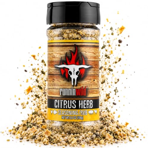 Citrus Herb Seasoning | Premium Citrus Seasoning with Garlic and Herbs for Turkey, Chicken, Fish, Pork and Lamb | No Artificial Flavors, No MSG added | Runnin’ Wild Foods, 5.6 ounces