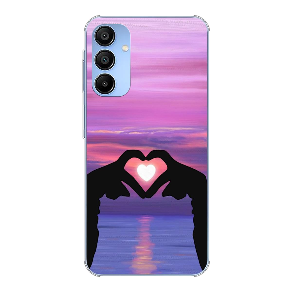 KARTXITAI Cover Compatibile con Samsung Galaxy A16 5G Custodia Trasparente Slim in Silicone TPU con Assorbimento degli Urti e Anti-Graffio-amore,cielo, tramonto,bagliore,amanti