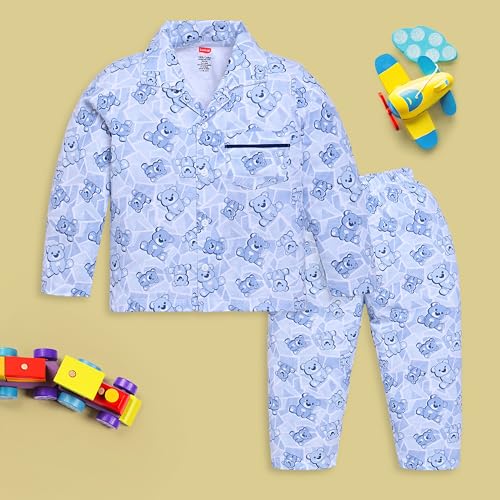 Image of LuvLap Baby Cotton Printed Full Sleeves Night Suit