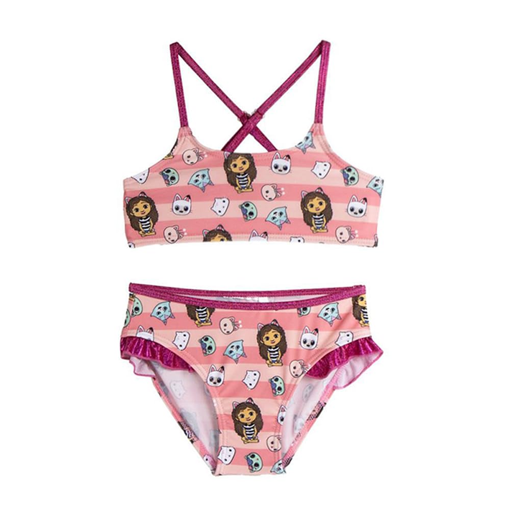 Bikini Fille Gabby’s Dollhouse – Maillot de Bain 2 Pièces Enfant – Léger, Séchage Rapide, Été & Plage