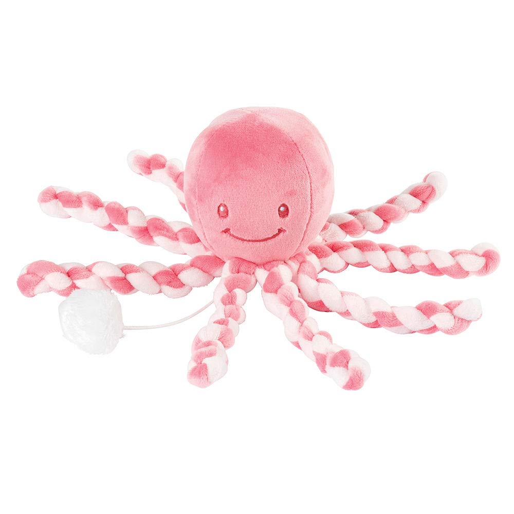 Nattou Spieluhr Oktopus, Wiegelied «La-Le-Lu», Für Neugeborene und Frühchen, 23 cm, Rosa