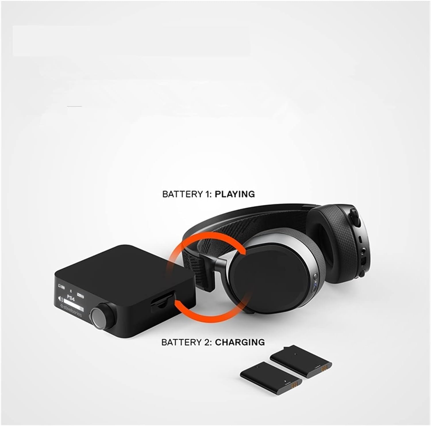 cuffie Cuffie da gioco wireless - Wireless ad alta fedeltà senza perdite + Bluetooth compatibili con PS4 e PC, tutte nuove con scatola 16Serene