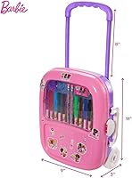 Vista 4 de Juego de Colorear y Enrollar de Barbie con Estuche de Transporte, Pegatinas y Suministros Artísticos