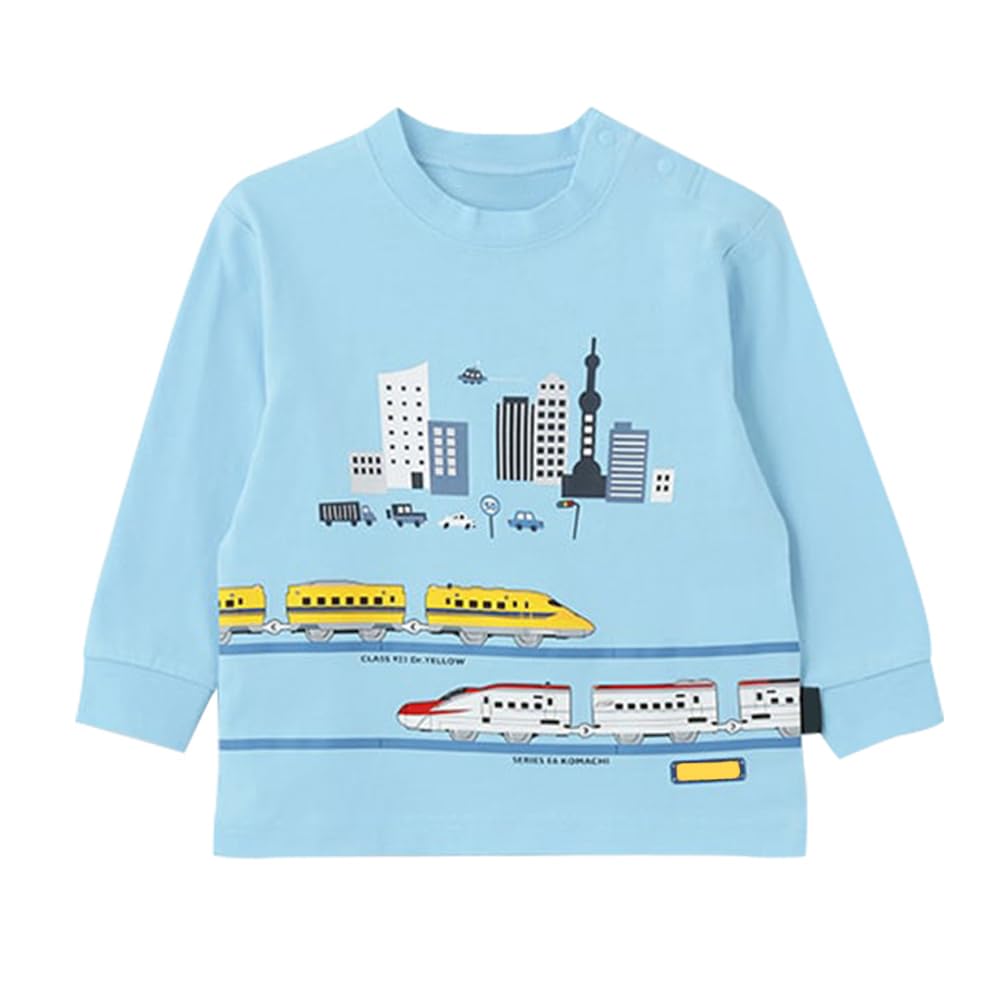 [FEIFEISISTER] トレーナー 子供 キッズ 男の子 女の子 新幹線 車柄 春 秋 綿 長袖 着脱しやすい 伸縮性 ゆったり 柔らかい ガールズ ボーイズ 90-150cm