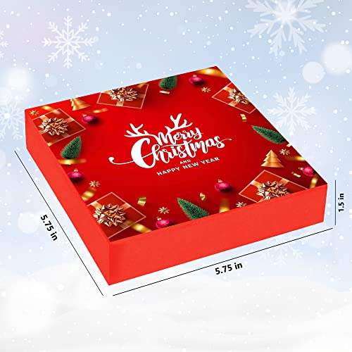 Image of Chocoloony Merry Christmas Chocolate Gift Box Assorted 9 pcs Milk Chocolate Bites and X-Mas Tree Glasses