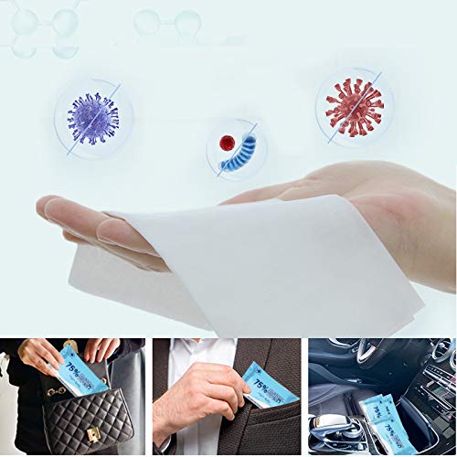 image for NAILGIL 75% Alcohol Wet Wipes, Portable Hand Wipes Towel Disposable St