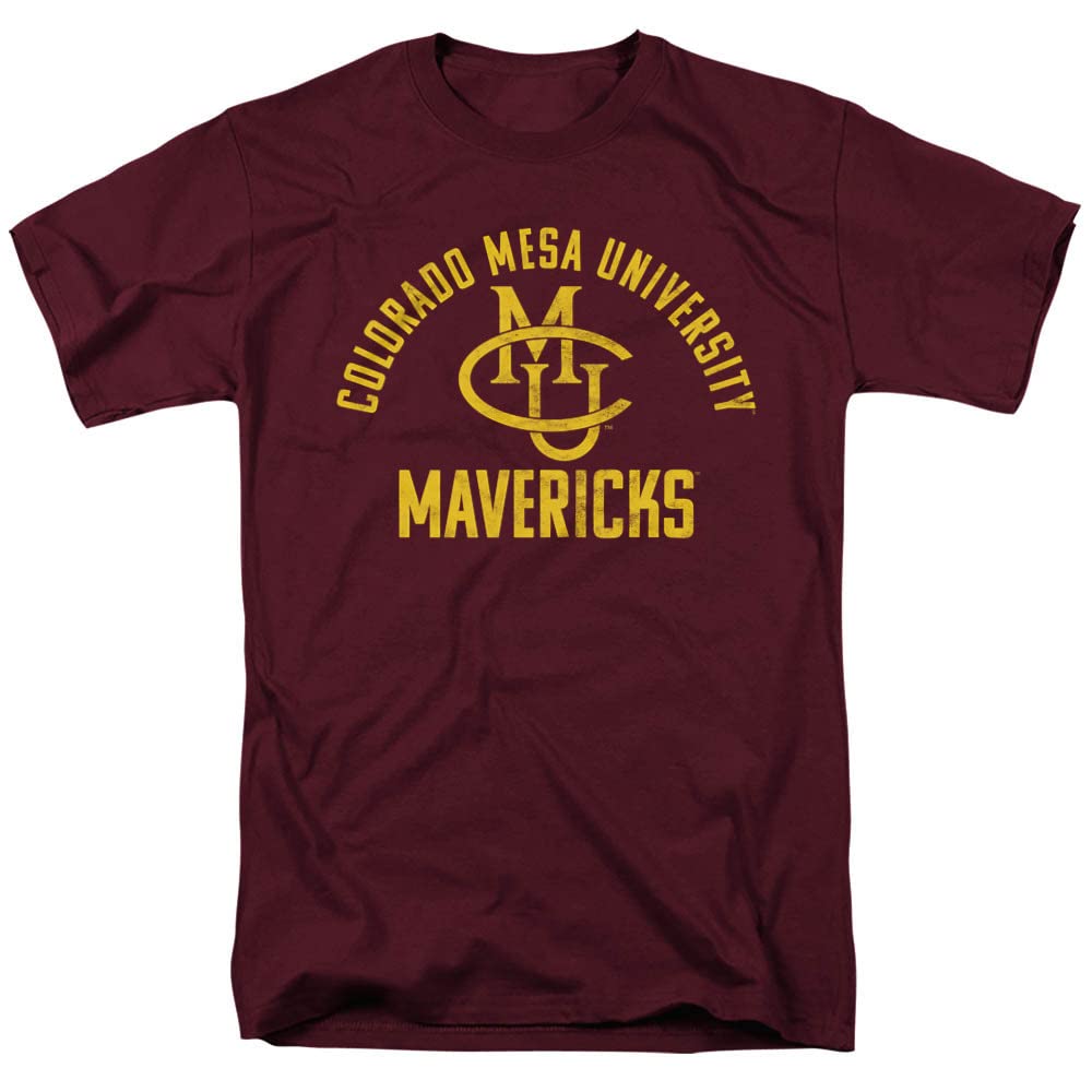 Colorado Mesa University Official One Color Colorado Mesa Mavericks Logo Unisex Adult T Shirt