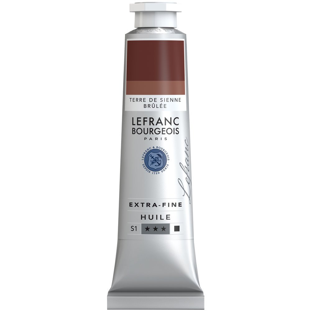 LeFranc-bourgeois Extra-Fine Oil Paint, Artists Quality, Burnt Sienna, 40ml Tube