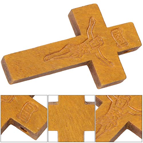 20 stks Hout Kruis Hangers Heilige Jezus Kruis Bedels DIY Sieraden Projecten voor Katholieke Christelijke Beige - Image 7