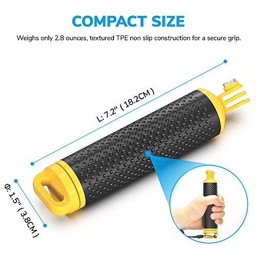 Sametop Schwimmender Handgriff Wasserdicht Handgriff Floating Hand Grip Einbeinstativ Tauchen Stock für GoPro Hero 11… – Bild 3