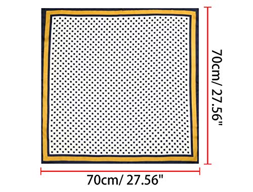 Allegra K 70cm Polka Dots Square Scarf Neck Scarves Kerchief Neckerchief Headband for Women3
