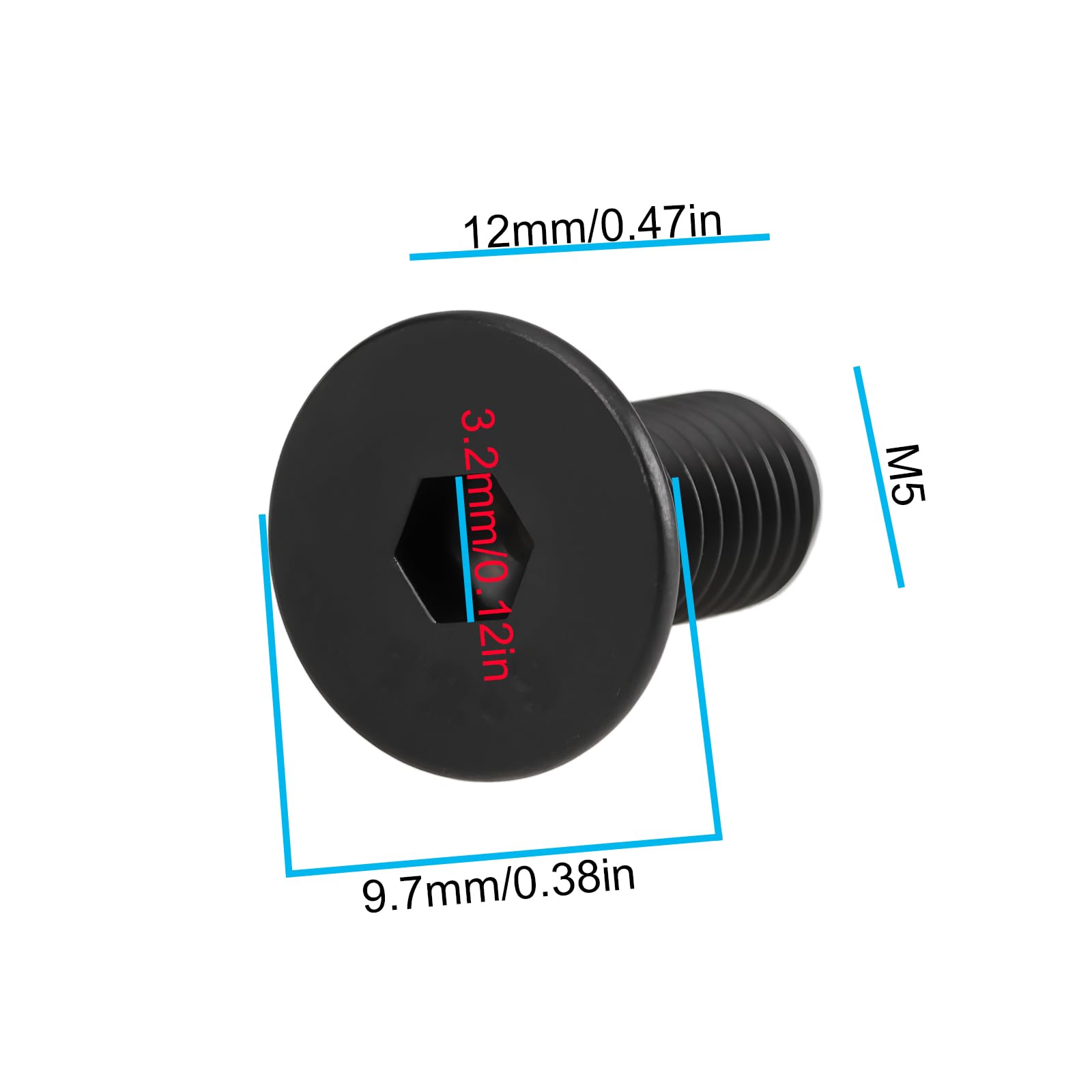 16 Tornillos para Placa de Bloqueo de Pedal de Bicicleta M5 X 12 Mm Compatible con Shimano SPD Pedales Autoblocantes