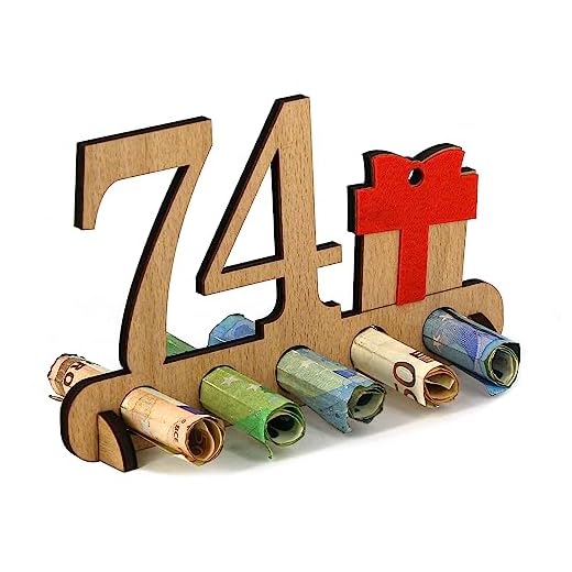 Giftota - Regalo de 74 cumpleaños de Madera - Regalo para 74 cumpleaños - Aniversario de cumpleaños - Regalos de Madera - Regalos para Amigos, Familia