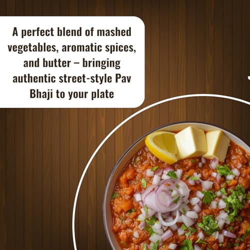 Image of Indidoz Pav Bhaji Ready to Eat | Mumbai Style Buttery Vegetable Mash with Aromatic Spices | Authentic Indian Street Food | Heat & Eat Meal | No Preservatives | 300g