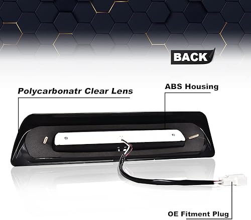 Miniatura 3 de PIT66 Luz LED de 3 freno, compatible con Toyota Tundra 2007-2018 LED de montaje alto tercer tercio de luz de freno de carga trasera lente