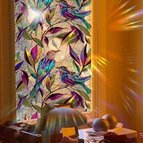 Vinilo Decorativo para Ventanas con Pájaros 17.7x39.37 in miniatura 1