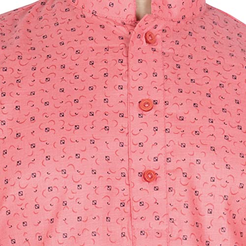 Image of SG YUVRAJ Printed Cotton Kurta For Boys