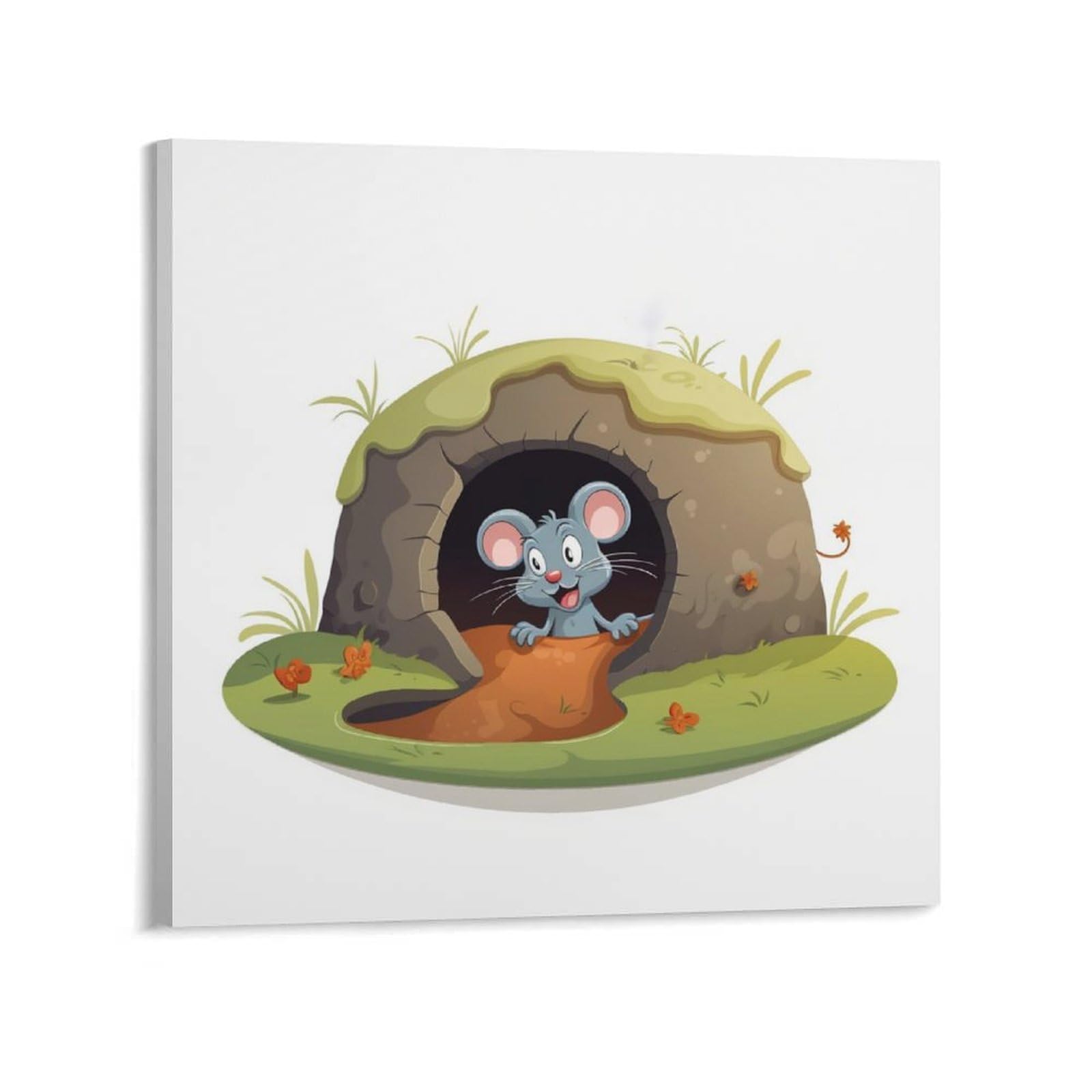 KLOPH The Hole Canvas Wall Art for Living Room 12x12inch Modern Artwork Painting for Bathroom Hanging Canvas Prints Aesthetic Wallart for Bedroom Kitchen Office Wall Decor