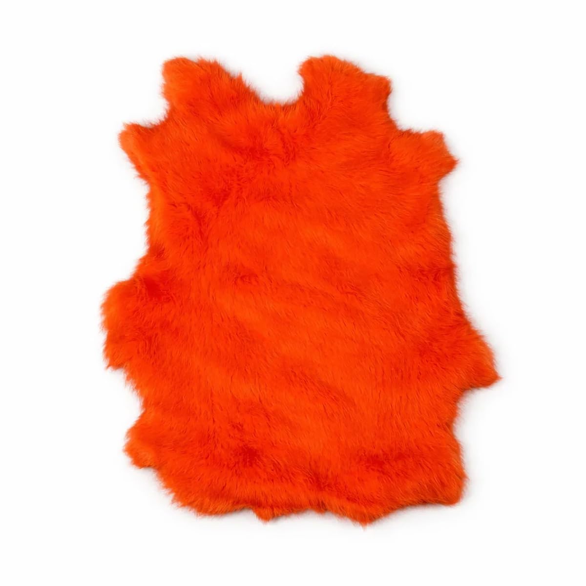 Fourrure de lapin véritable orange de qualité supérieure d'une douceur incomparable