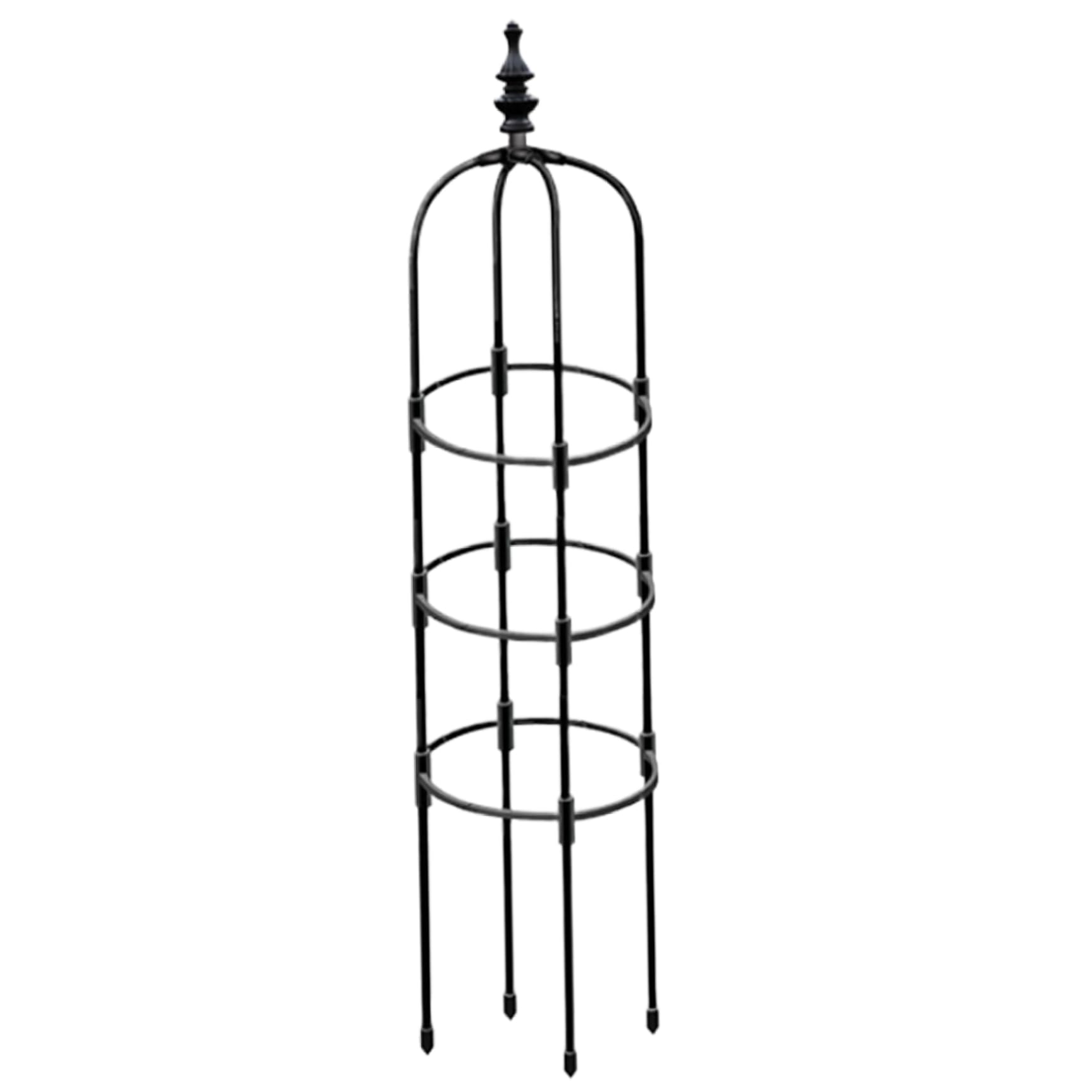 Obélisque de jardin en métal tuteur plantes grimpantes 140cm cadre escalade fleurs légumes