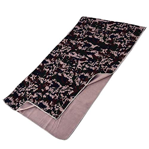 Iycorish Camouflage Ice Towel Cold Towel Cooling Ice Towel Quick Dry Towel For Outdoor Sports Yoga Fitness Green