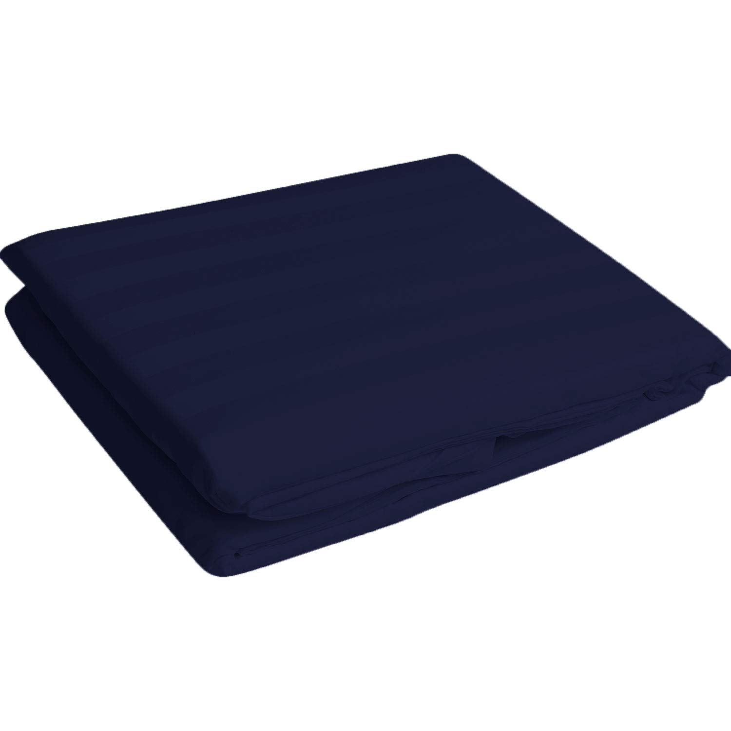 Drap-housse grand bonnet 38 cm coton égyptien 600 fils bleu marine anti-glisse
