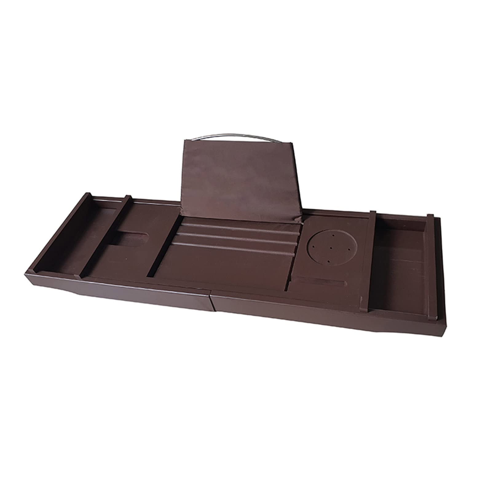MYUYEE Bathtub Caddy Tray, Extendable Home Waterproof Bamboo Bath Tub Storage Shelf, Caddy Tub Holder For Book Wine Snack Tablet, 6 Colors (Brown)