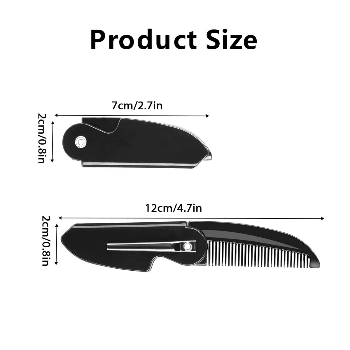 Confezione da 2 pettini per barba pieghevoli per uomo pettine per baffi pettine piccolo tascabile pettine per baffi pettine per capelli portatile per styling uomo pettini per barba e baffi