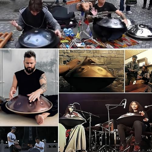 Handpan Drum Instrument 10 Notas 432Hz Plata miniatura 7