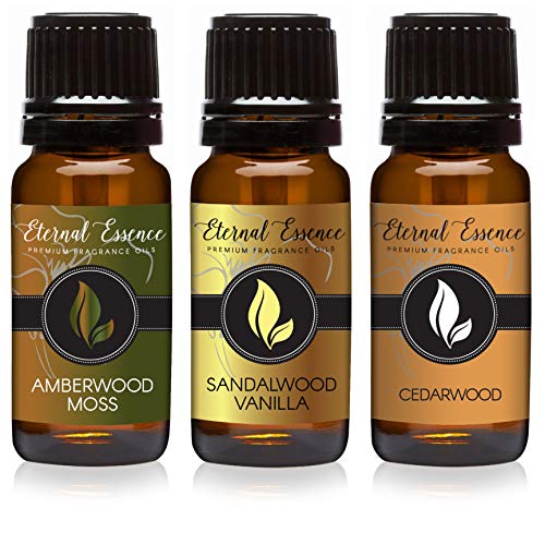 Image of Trio (3) - Amberwood Moss, Sandalwood Vanilla & Cedarwood - Premium Fragrance Oil Trio - 10ML