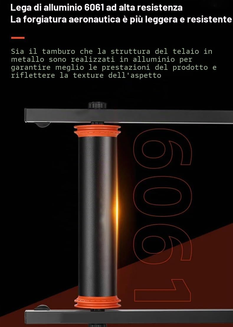 Kit di rulli per bici pieghevoli, rulli per esercizi indoor con supporto per i piedi, piattaforma per bicicletta in lega di alluminio, rulli per bici portatili con borsa di stoccaggio, 11,9 libbr