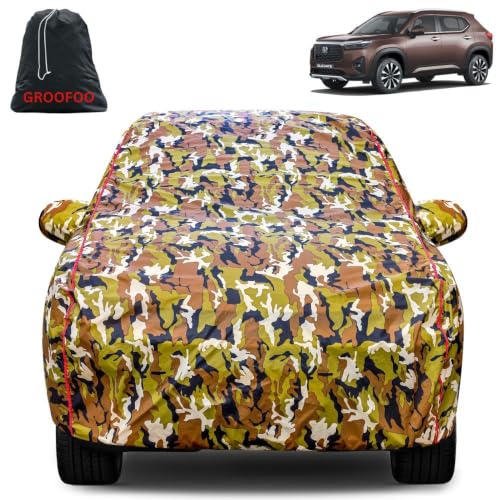 Image of Waterproof Car Body Cover with Mirror Pockets Compatible with Honda Elevate Car Cover | Triple Stitch and UV & Dust Proof All-Weather Protection, (Army Red)