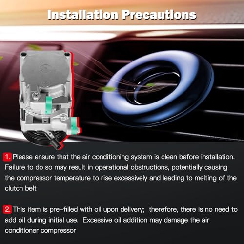 Image of cciyu AC Compressor Compatible for Kia Sedona 3.5L 02 03 04 05