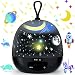 Blovec Star Night Lights Projector for Kids, Carousel Ocean Space Star 4 Sets of Film Night Lighting Lamp 360° Rotating Projector Kid Night Lamp 8 Colorful Lights Gift for Boys and Girls
