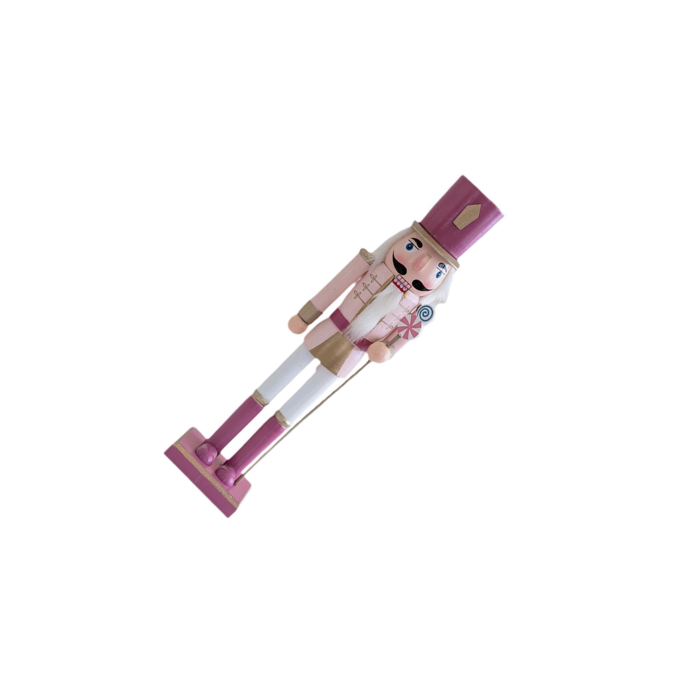 YIXANNX Nutcracker Figurine Christmas Statues Wooden Decorations Indoor Party Winter Table Centerpiece Festive Crafts Christmas Nutcracker Figurine Statue