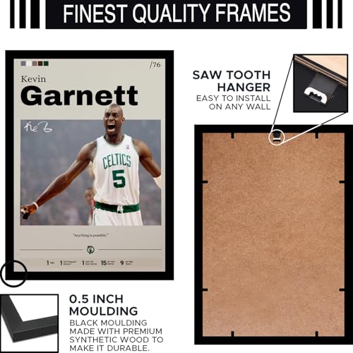 Image of BLINKART Kevin Garnett | Nba Basketball Player | Synthetic Wood Photo Framed Wall Hanging Poster For Room & Office Bedroom Living Boys And Girl Room Home Wall Hanging | 13x10 Inches