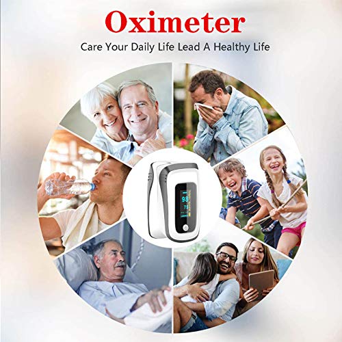 Fingertip_Pulse_Oximeter, Fingertip Blood Oxygen Saturation Monitor(Sp_O2) PR_PI Heart-Rate Monitor, Portable Digital Reading LED Screen Display