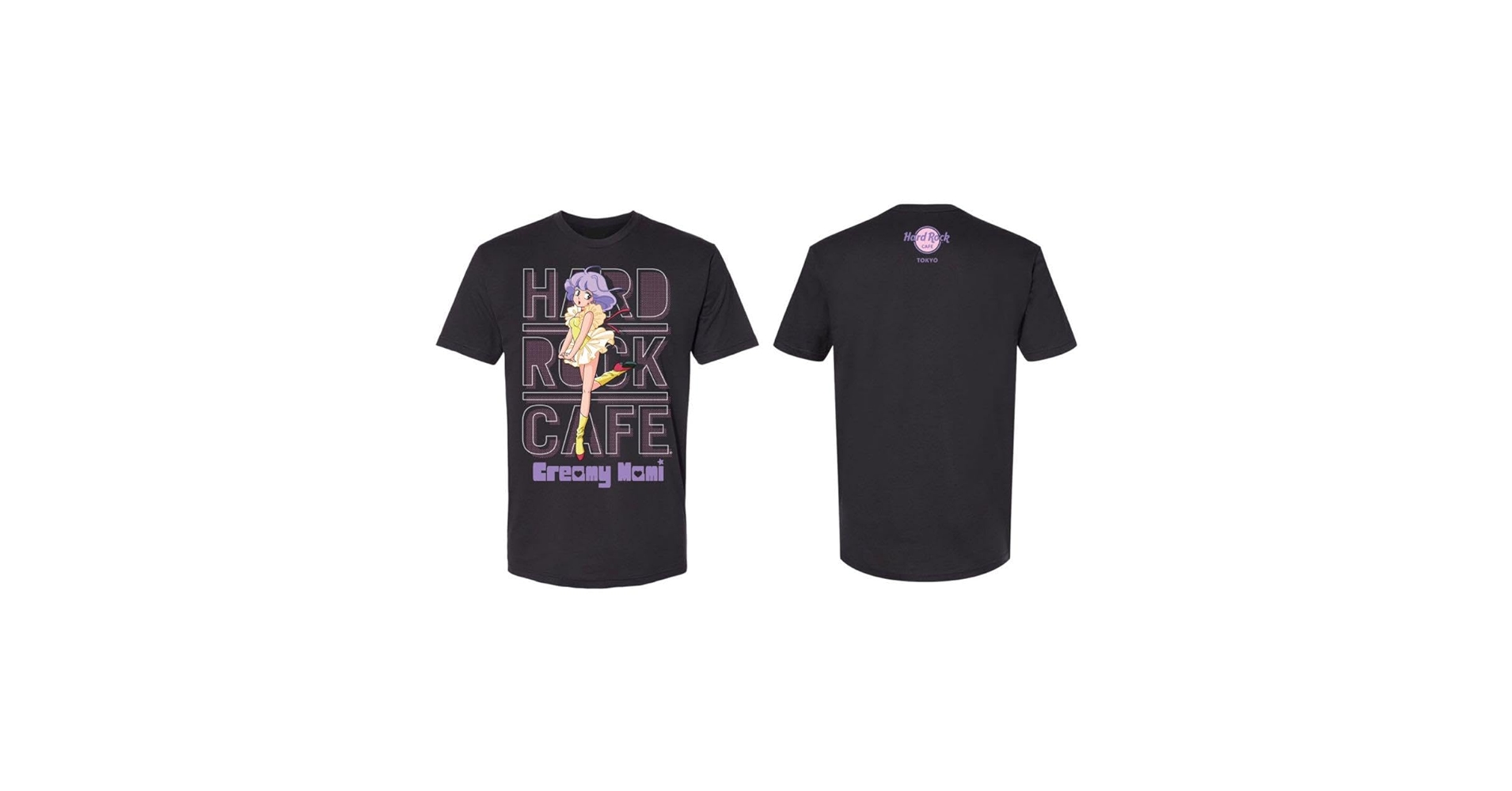 クリィミーマミ　Tシャツセット　ハードロックカフェ 魔法の天使クリィミーマミ」マミを描いたTシャツ、ピンバッジが