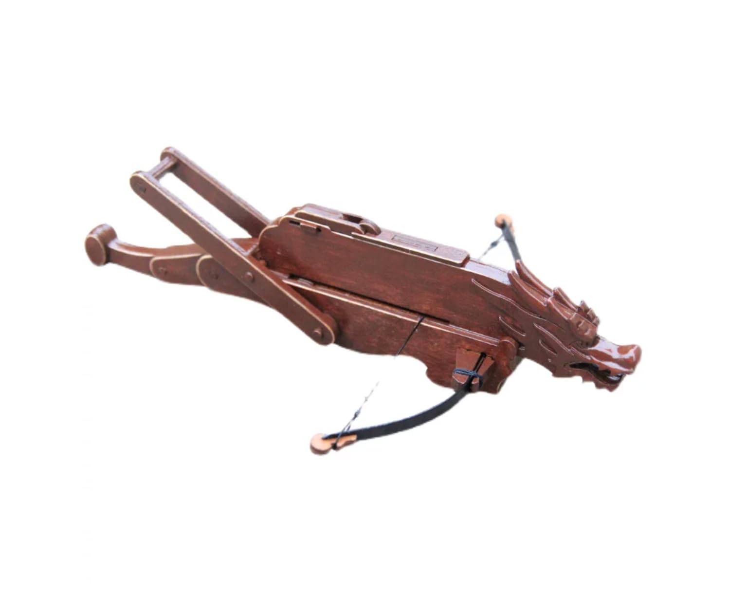 DIY Wooden Zhuge Crossbow Model Kit – 1:3 Scale Ancient Chinese Repeating Crossbow, 22 cm Laser-Cut Puzzle, Shoots Arrows & Marbles, Educational STEM Toy for Adults – Glue Not Required