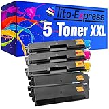 Tito-Express PlatinumSerie 5 Toner XXL kompatibel mit Kyocera TK-580 | geeignet für ECOSYS P6021CDN FS-C5150DN | Black je 5.000 Seiten