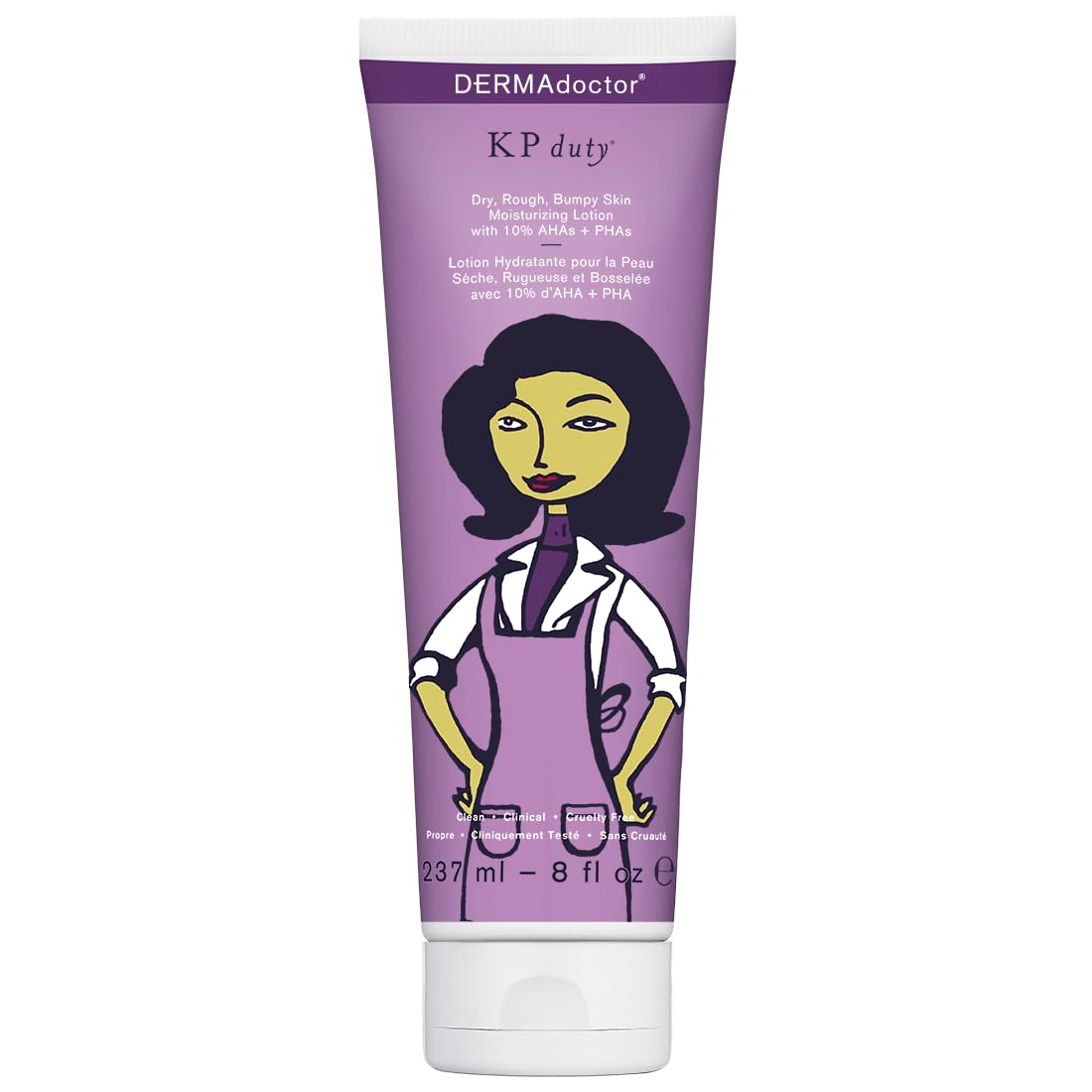 KP Duty Moisturising Lotion | Body Cream for Keratosis Pilaris | Smooths Dry, Rough, Bumpy Skin | Moisturizes & Softens | 10% AHAs + PHAs (237 ml)