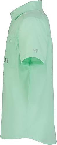 Miniatura 2 de Under Armour - Camisa de manga corta para niños al aire libre, tejida con botones, cuello abotonado