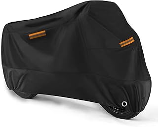 JIUSEGE XXX-Large Heavy Duty Motorcycle Cover – Universal All-Season Waterproof Outdoor Protection with Sun & Weather Resi...