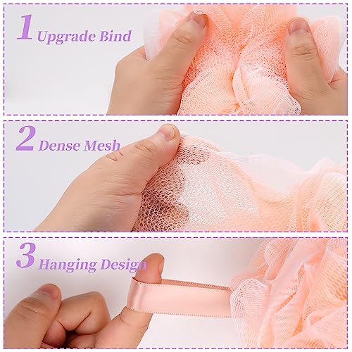 Farmoga SHOWER BALL-4P-50G-002 Bath Loofah Sponge Body Scrubber Shower Sponge Exfoliating Mesh Pouf Shower Ball Bath Sponges thumb #6