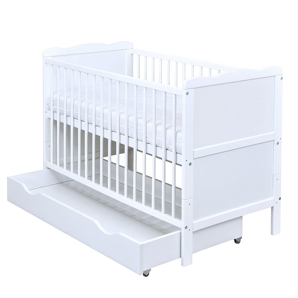 Babybett 120x60 Generisch Baby Delux Babybett 60x120 Weiß