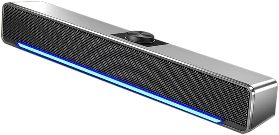 スピーカーサウンドバー AUX シアター サラウンドサウンドバー ライト付き PC テレビ コンピューター ホーム用