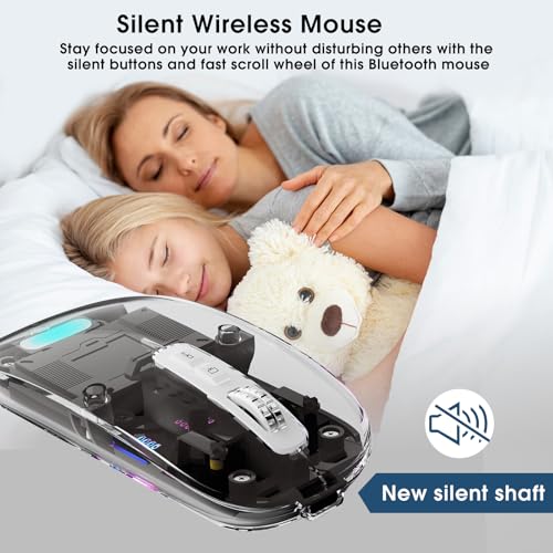 Image of Transparent Wireless Computer Mouse,Black