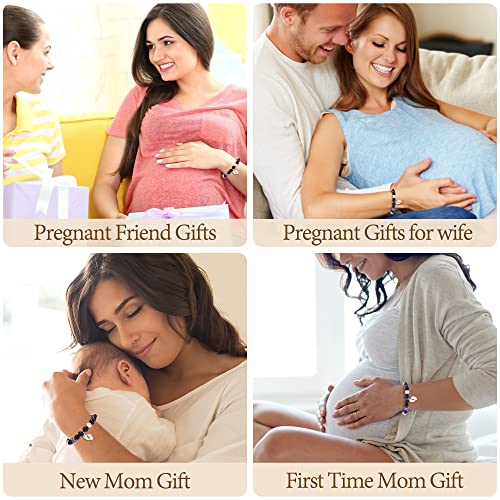 Gifts for Pregnant Women - New Mom Gifts for Women, Natural Stone Bracelets-First Time Mom Gift, Mom to Be Gifts, Expecting Mother Gifts for Christmas, Jewelry for Wife Daughter Friends Sister - Image 3